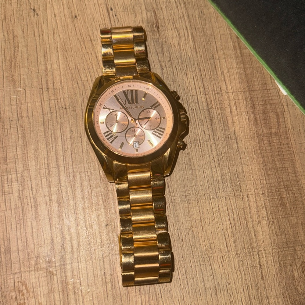 Rose Gold & Gold Michael Kors Chronograph Watch